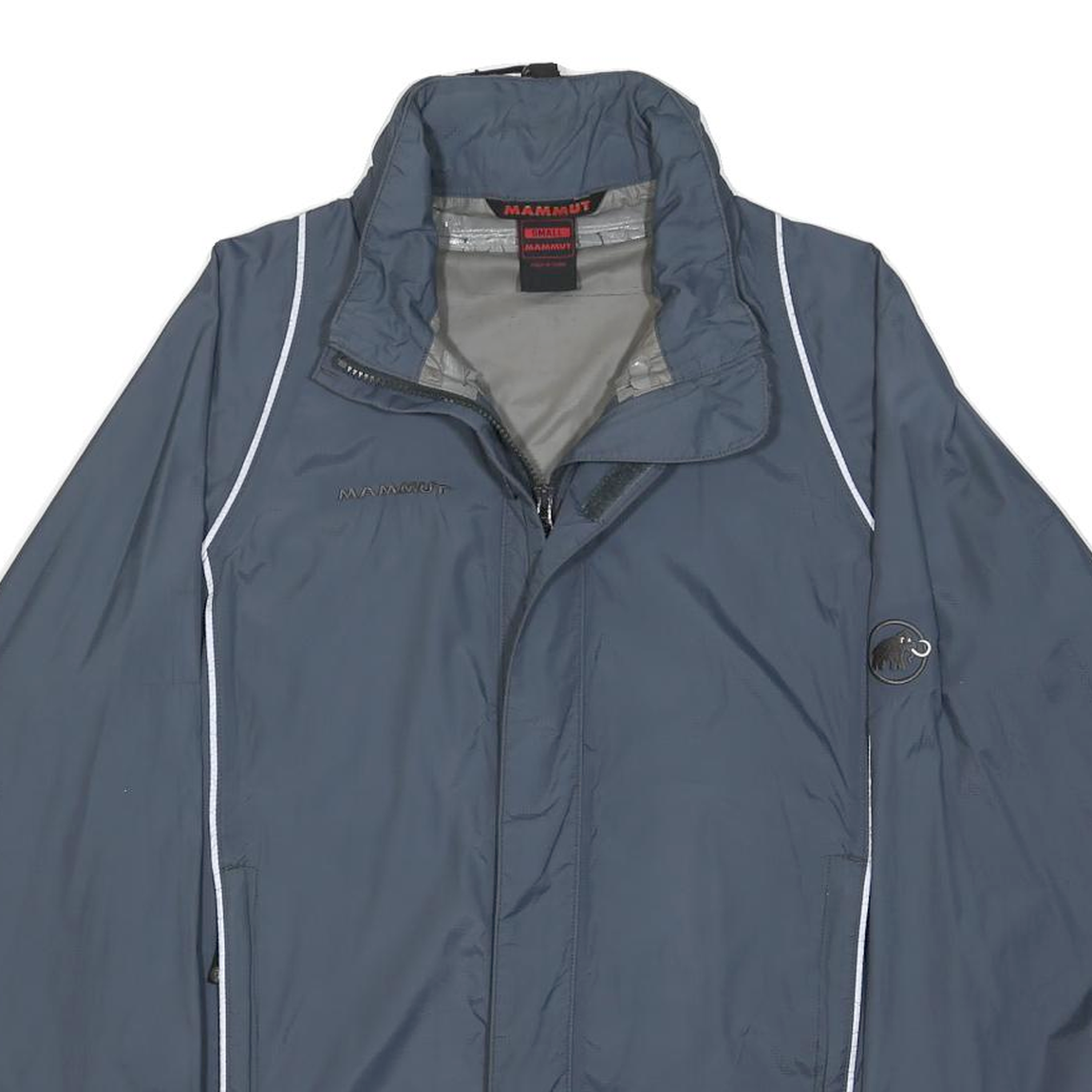 MAMMUT Mens Blue Grey Zip Jacket S Polyamide Outdoor Sports Lightweight