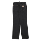 WRANGLER Mens Regular Black Cotton Blend Denim Jeans W32 L34 Zip Pocket