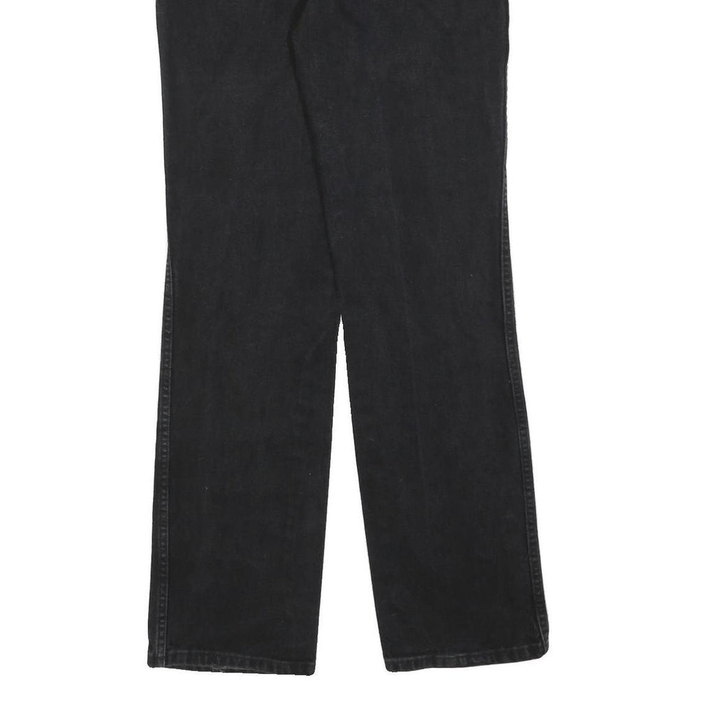 WRANGLER Mens Regular Black Cotton Blend Denim Jeans W32 L34 Zip Pocket