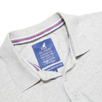 KANGOL Mens Grey Short Sleeve Plain Polo Shirt M British Fit Cotton Casual
