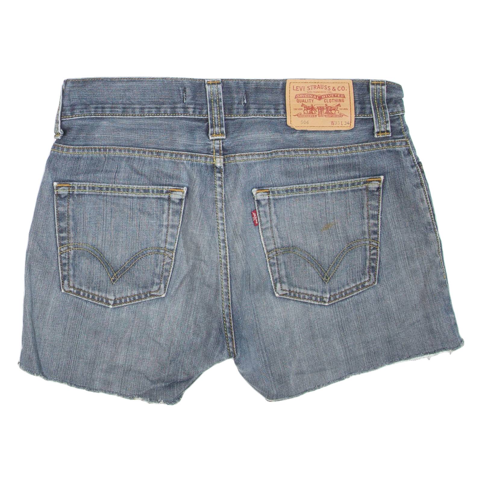 LEVI'S 506 Womens Denim Shorts Blue M W33