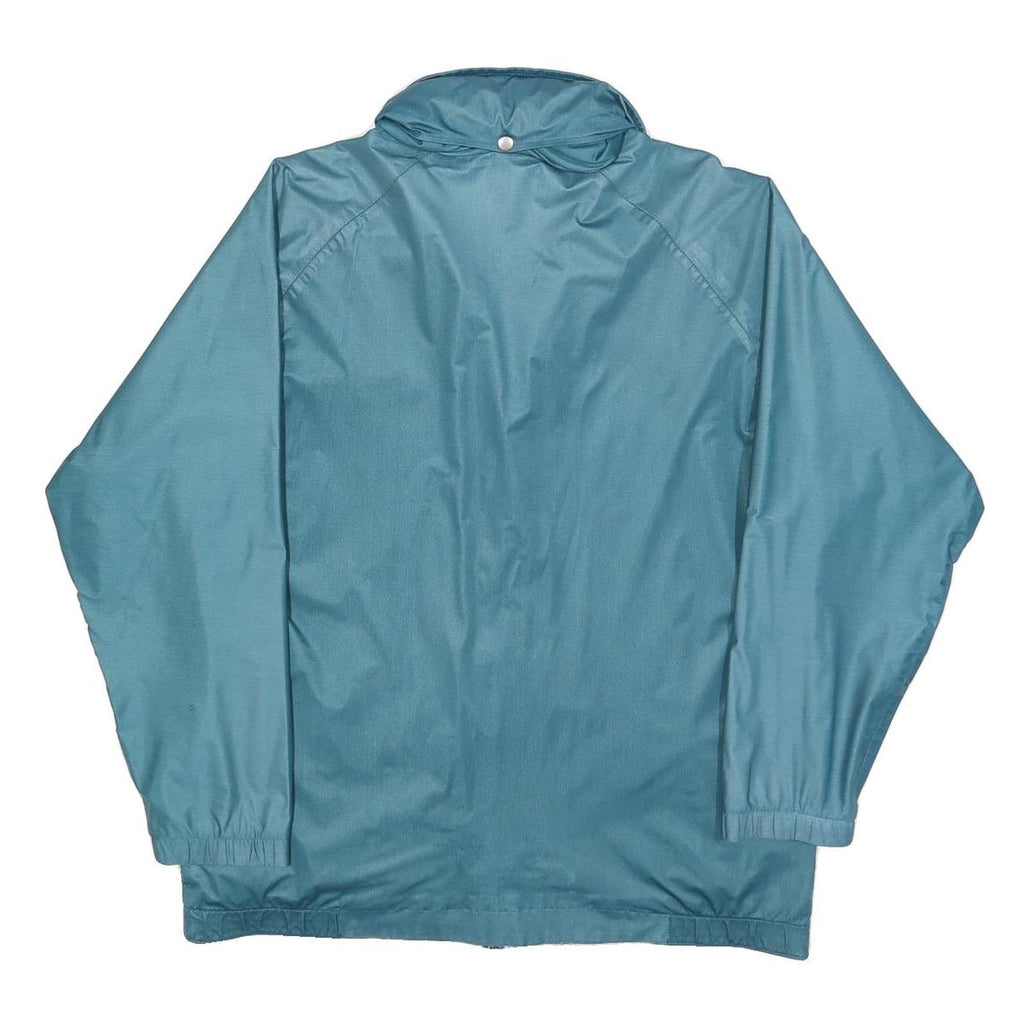 LOFFLER Mens Blue Polyester Blend Zip Jacket M Plain Lightweight Casual