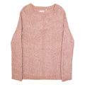 FAT FACE Womens Jumper Pink Chunky Knit Mohair UK 8