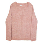 FAT FACE Womens Jumper Pink Chunky Knit Mohair UK 8
