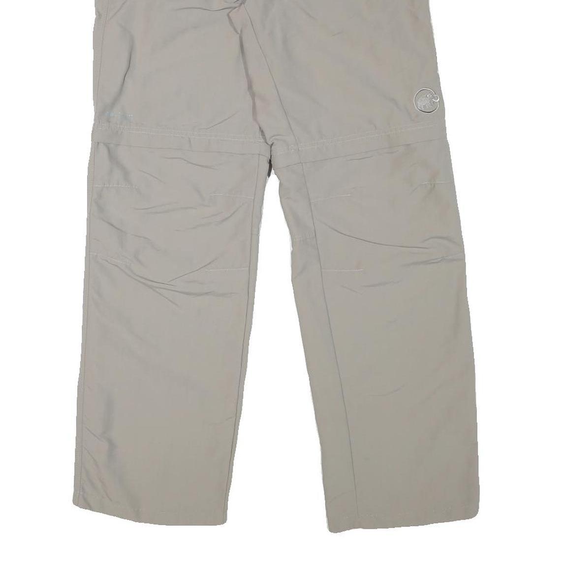 MAMMUT Womens Regular Beige Polyester Blend Trousers W30 L29 Outdoor Zip Pockets
