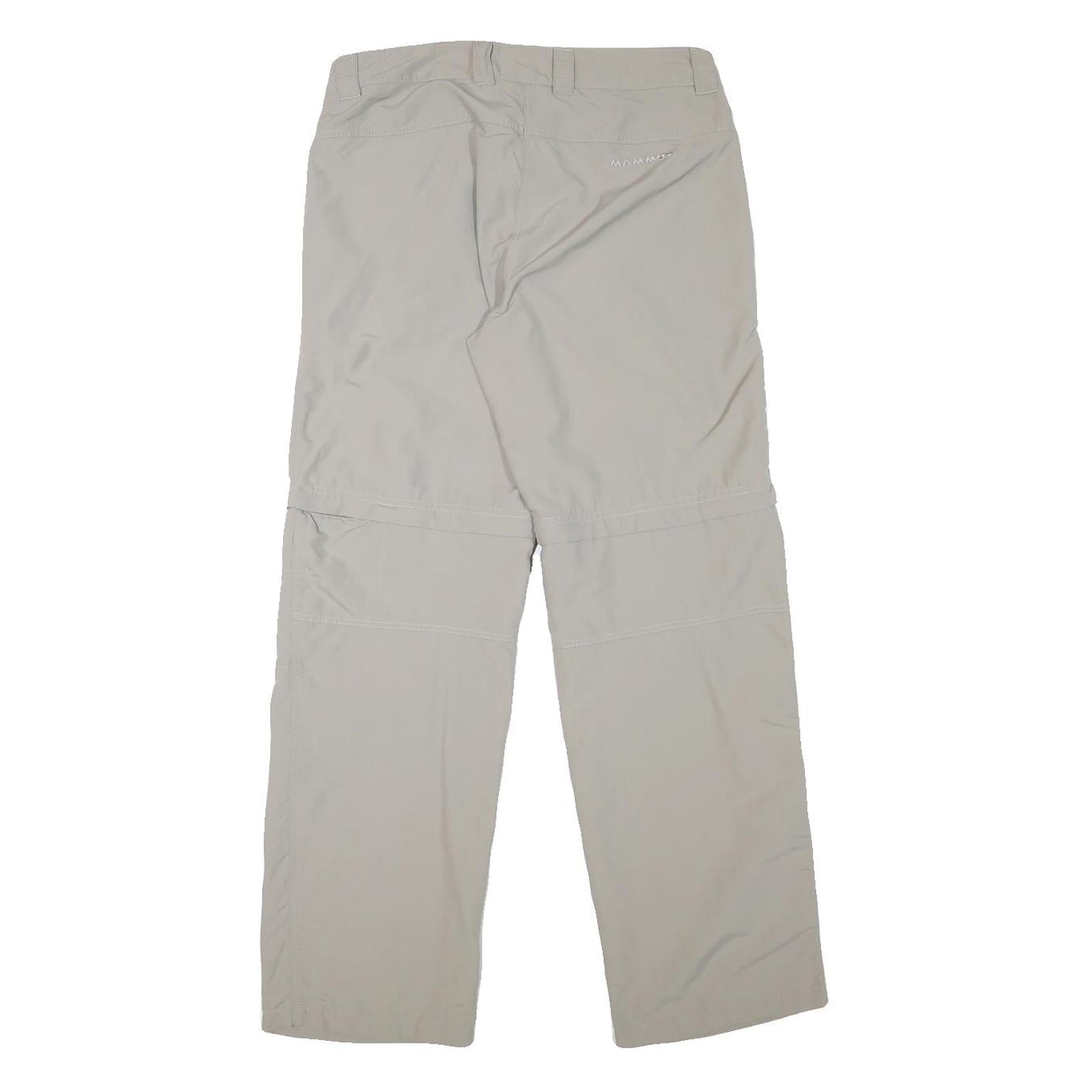MAMMUT Womens Regular Beige Polyester Blend Trousers W30 L29 Outdoor Zip Pockets