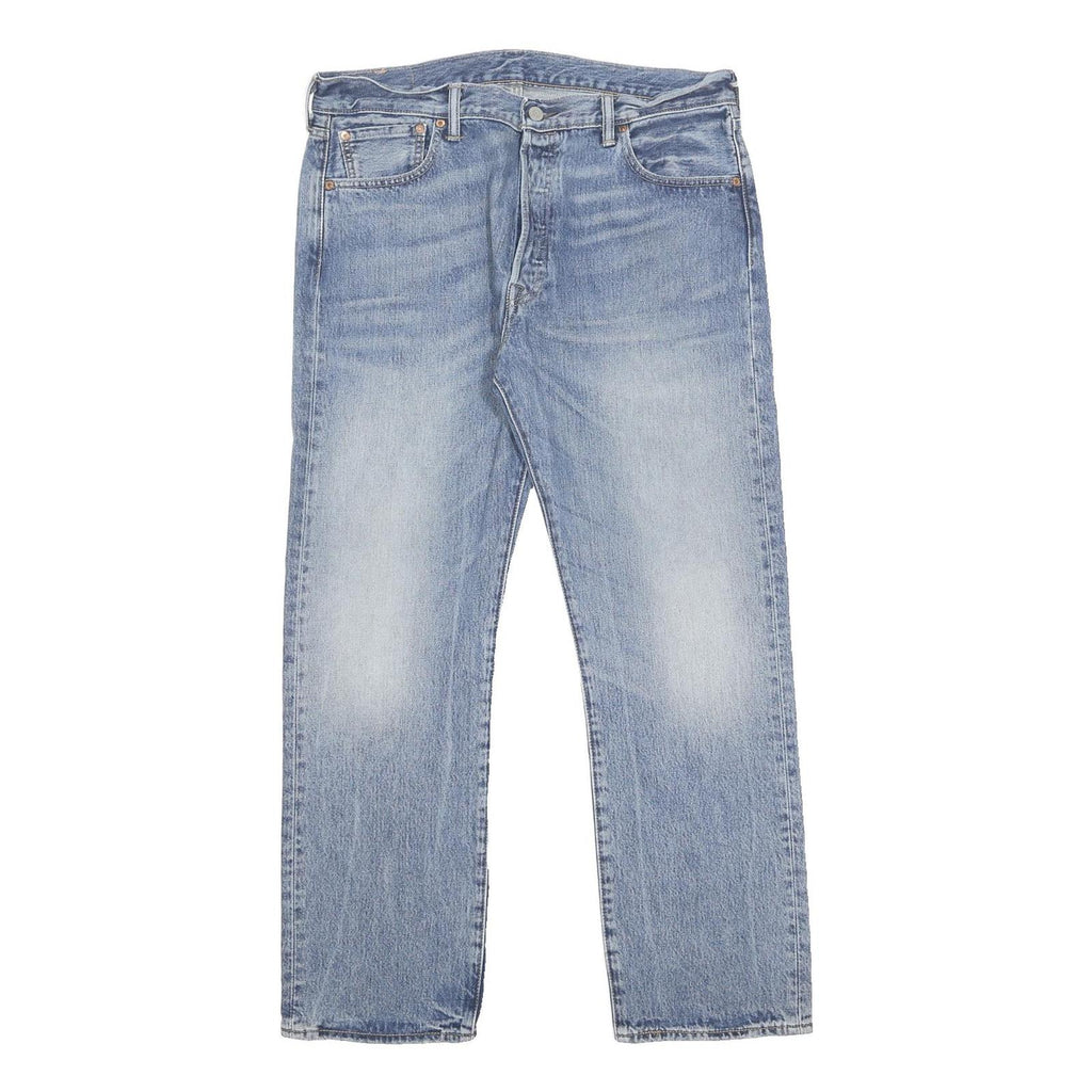 LEVI'S 501 Mens Jeans Blue Regular Straight Denim Light W36 L30 Classic Button