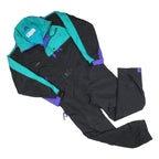 COLUMBIA Mens Black & Teal Dungarees Relaxed Polyester M W36 L30 Outdoor Winter