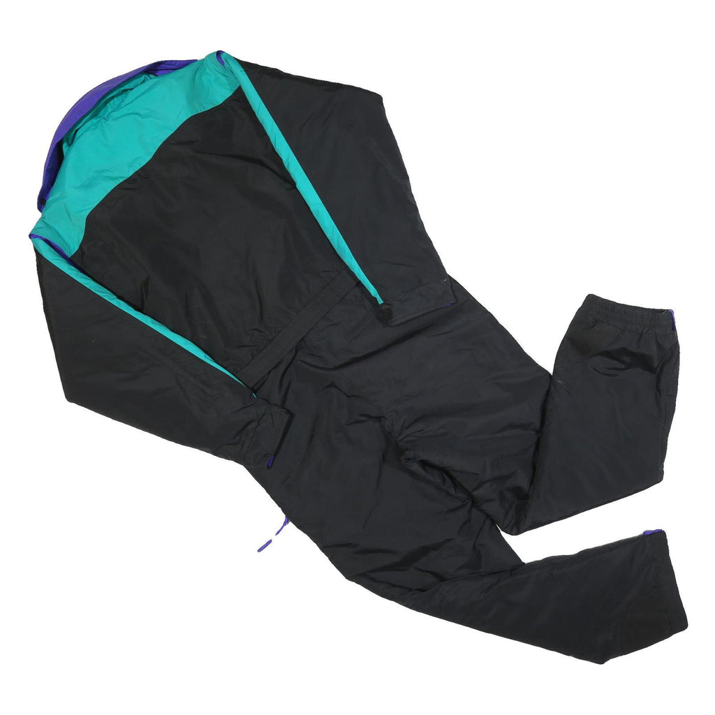 COLUMBIA Mens Black & Teal Dungarees Relaxed Polyester M W36 L30 Outdoor Winter