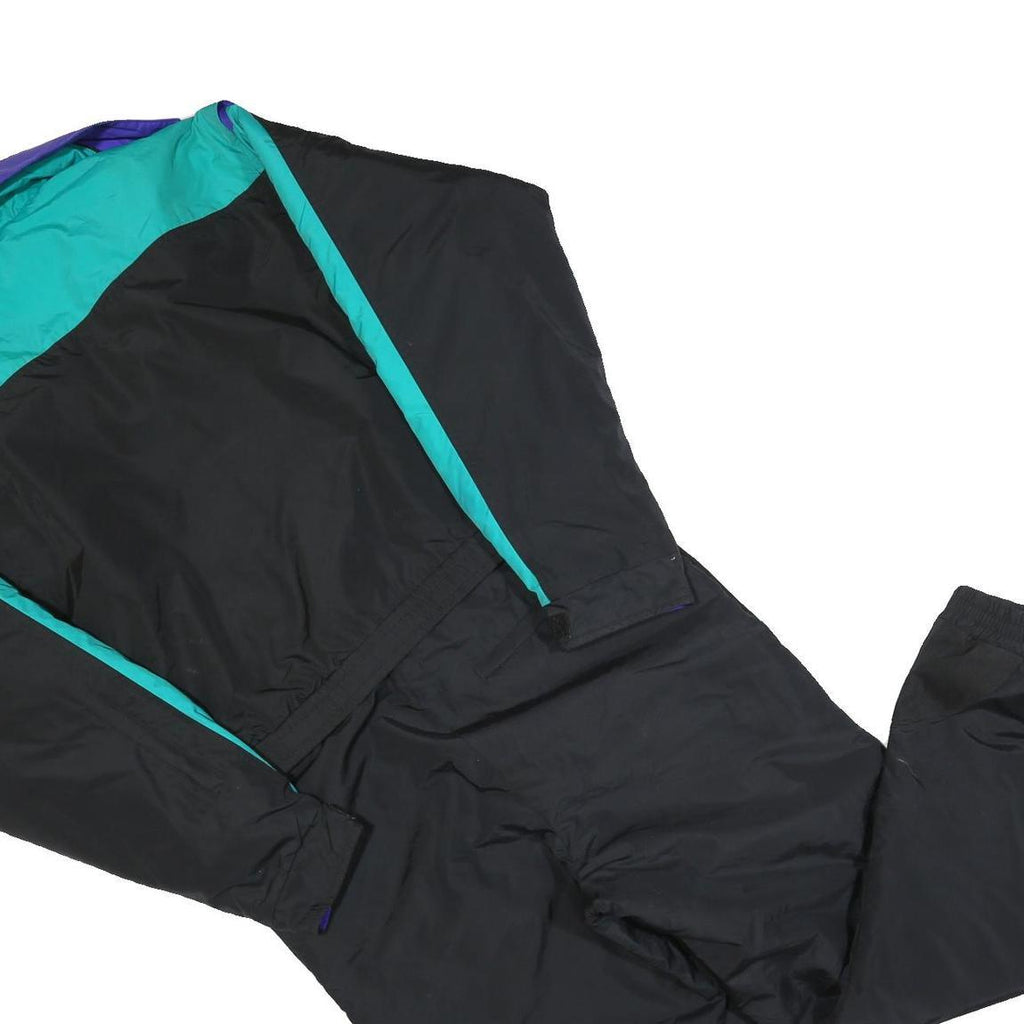 COLUMBIA Mens Black & Teal Dungarees Relaxed Polyester M W36 L30 Outdoor Winter