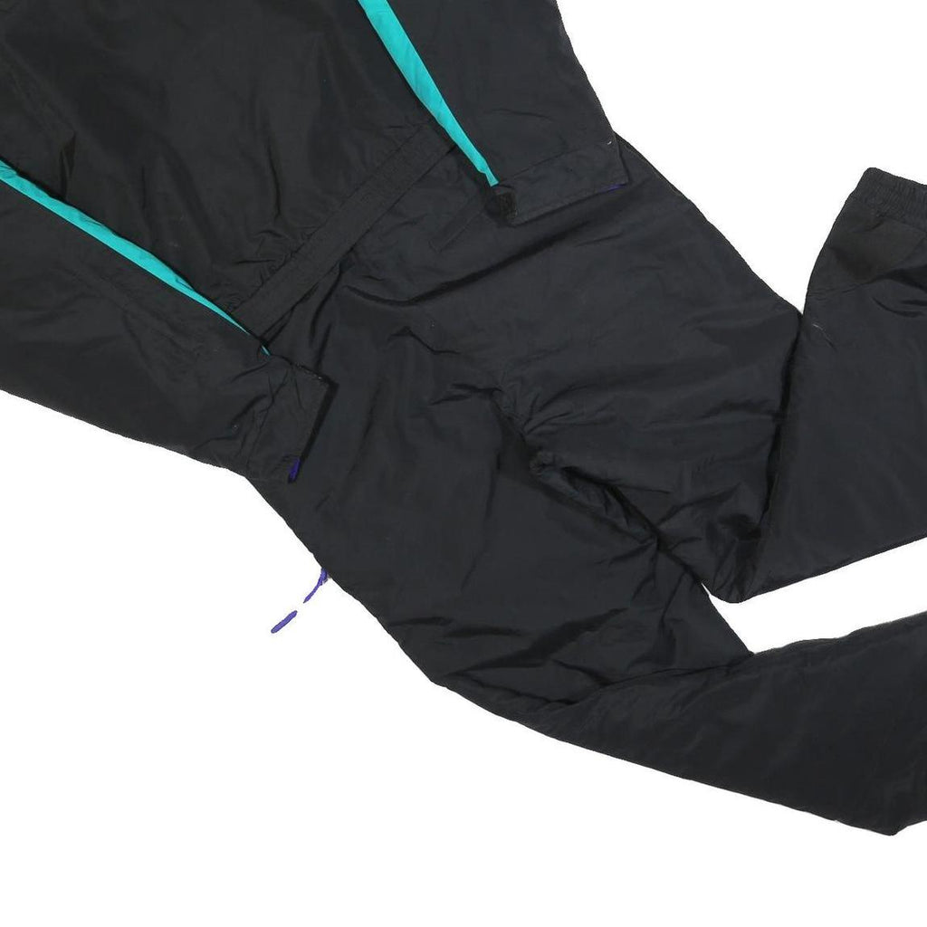 COLUMBIA Mens Black & Teal Dungarees Relaxed Polyester M W36 L30 Outdoor Winter