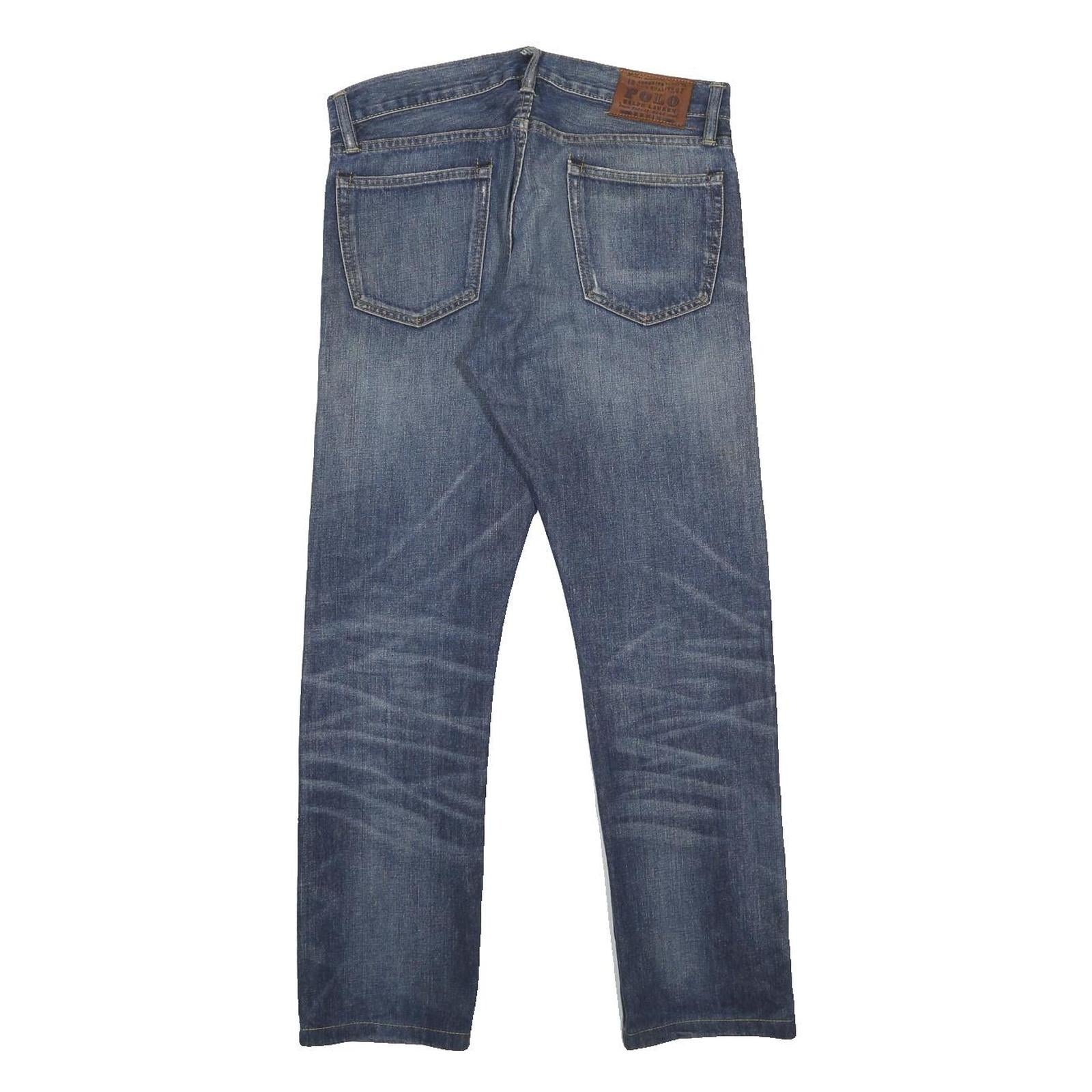 POLO RALPH LAUREN Mens Jeans Blue Regular Straight Denim Medium W30 L28 Classic