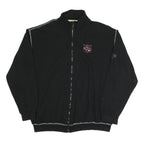 ATLAS FOR MEN Mens Black Cotton Blend Zip Jacket 2XL Casual Everyday Wear