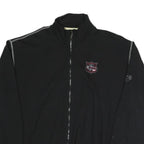 ATLAS FOR MEN Mens Black Cotton Blend Zip Jacket 2XL Casual Everyday Wear