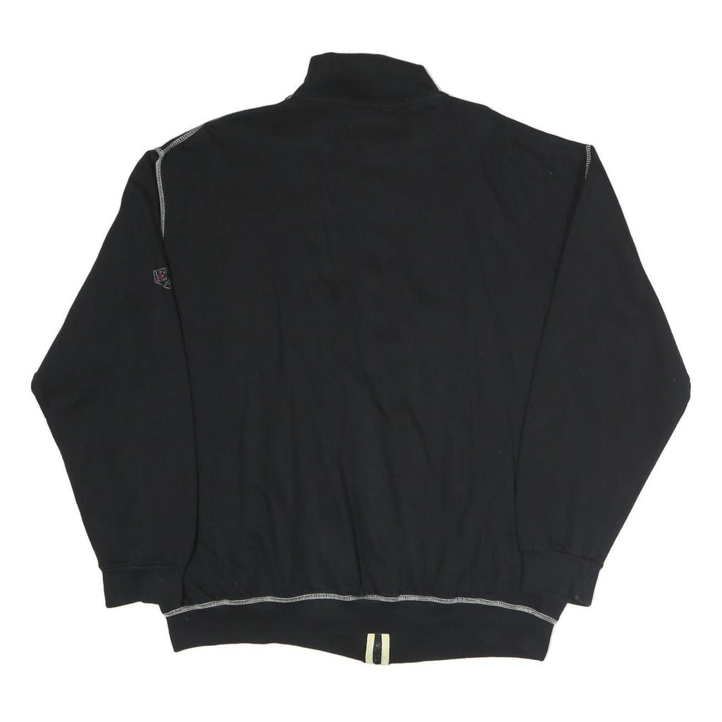 ATLAS FOR MEN Mens Black Cotton Blend Zip Jacket 2XL Casual Everyday Wear