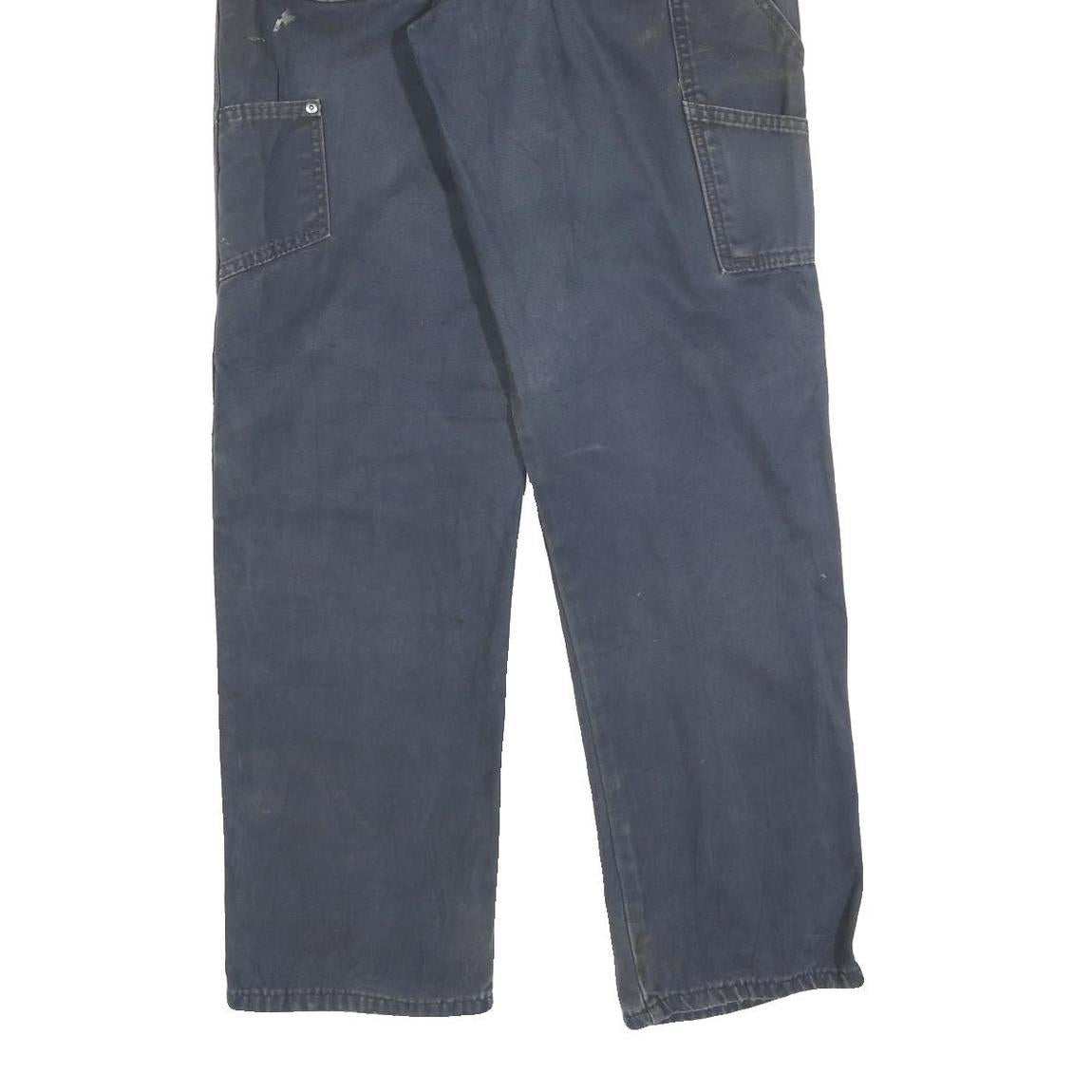 DICKIES Mens Relaxed Blue Jeans Denim W34 L34 Workwear Zip Closure