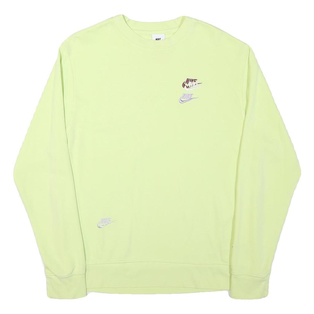 ADIDAS Mens Yellow Cotton Blend Crew Neck M Sweatshirt Casual Pullover