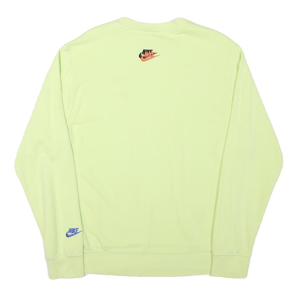 ADIDAS Mens Yellow Cotton Blend Crew Neck M Sweatshirt Casual Pullover