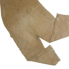 CARHARTT Mens Beige Cotton Blend Dungarees Loose Fit 2XL W43 L31 Workwear