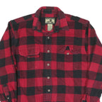 FIELD & STREAM Mens Red & Black Check Shirt L Cotton Blend Lumberjack Long
