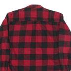 FIELD & STREAM Mens Red & Black Check Shirt L Cotton Blend Lumberjack Long