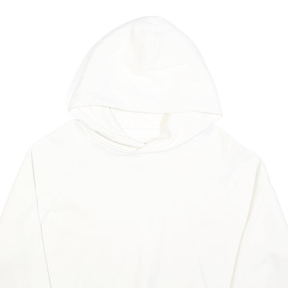 CHAMPION Womens White Hoodie M Cotton Blend Pullover Casual Sweatshirt