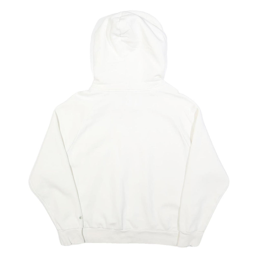 CHAMPION Womens White Hoodie M Cotton Blend Pullover Casual Sweatshirt