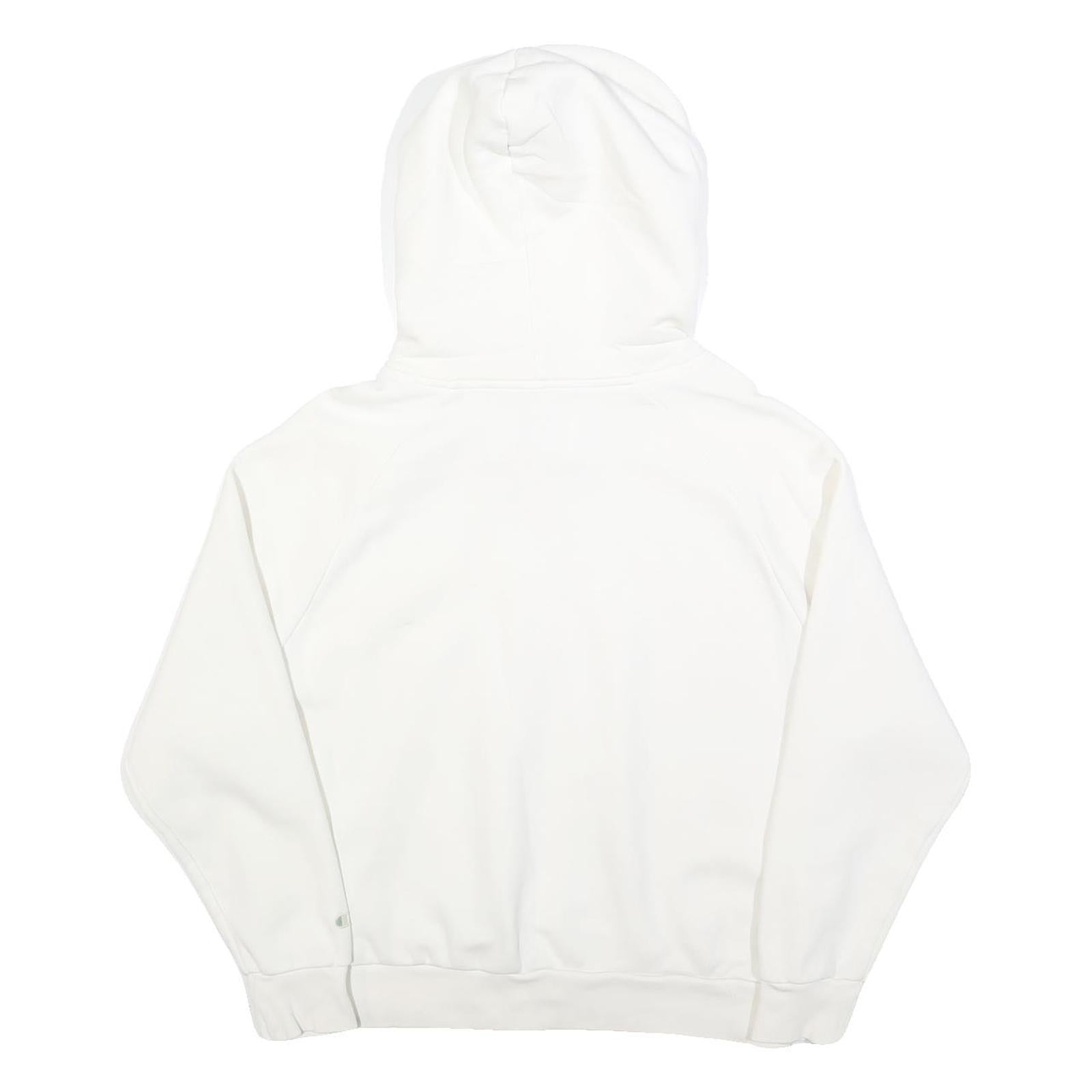 CHAMPION Womens White Hoodie M Cotton Blend Pullover Casual Sweatshirt