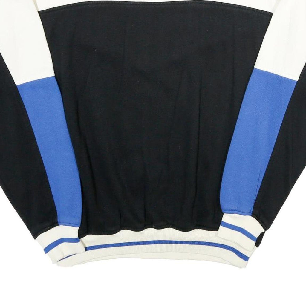 SOUTHERN ACTIVE Mens White Black & Blue Colourblock Plain Crew Neck Jumper L