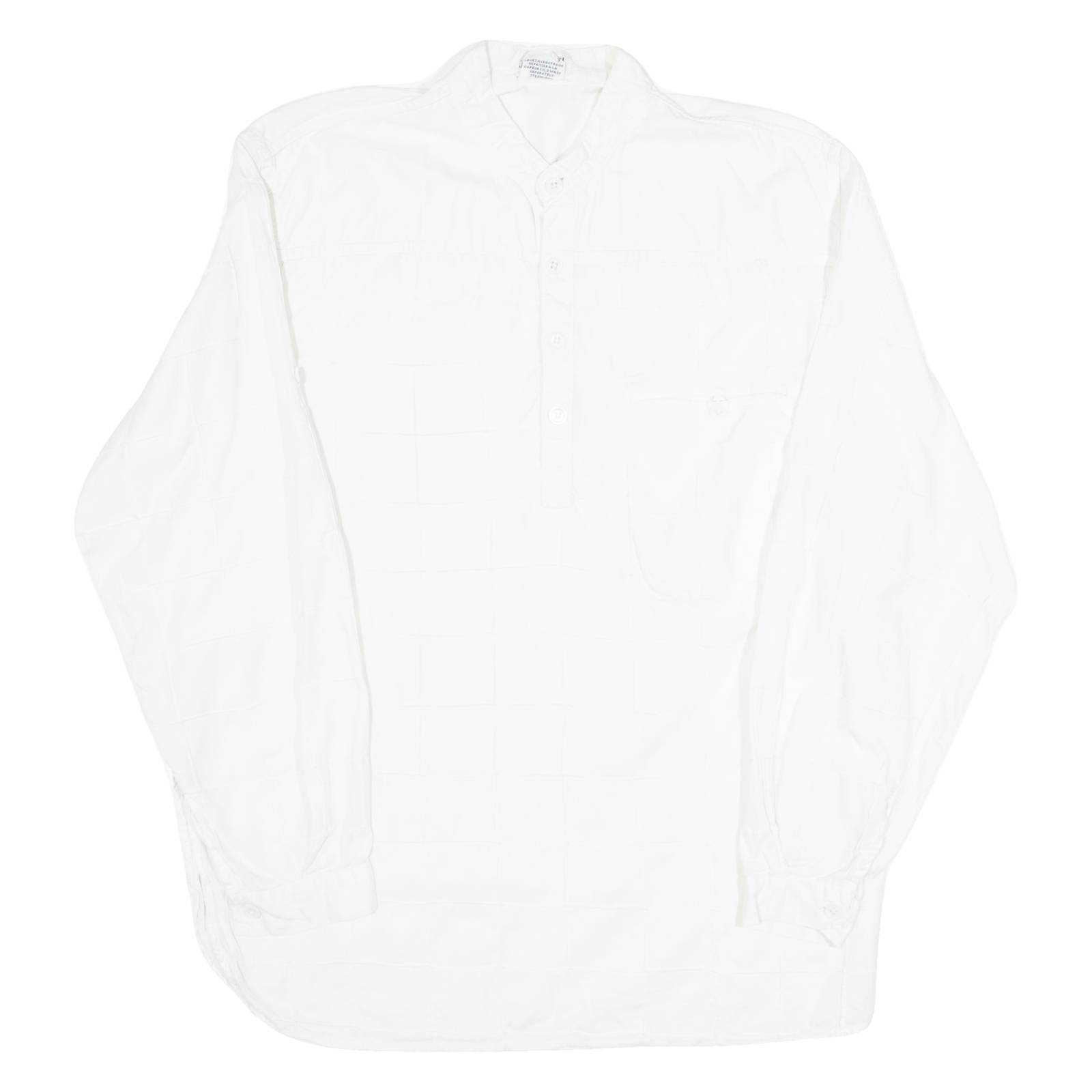 ASHANTI Mens Plain Shirt White Long Sleeve S