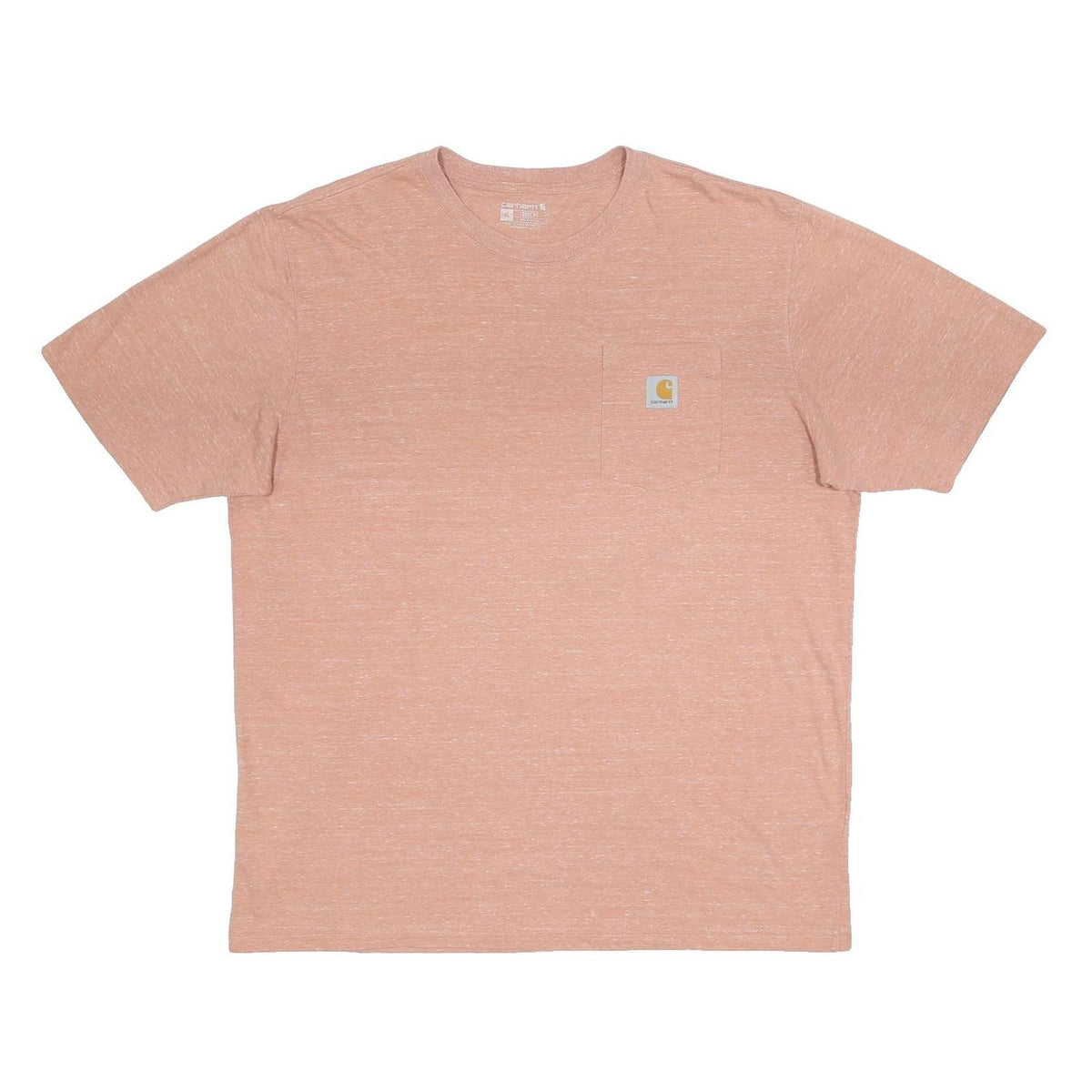 CARHARTT Mens Peach T-Shirt XL Short Sleeve Crew Neck Workwear Pocket