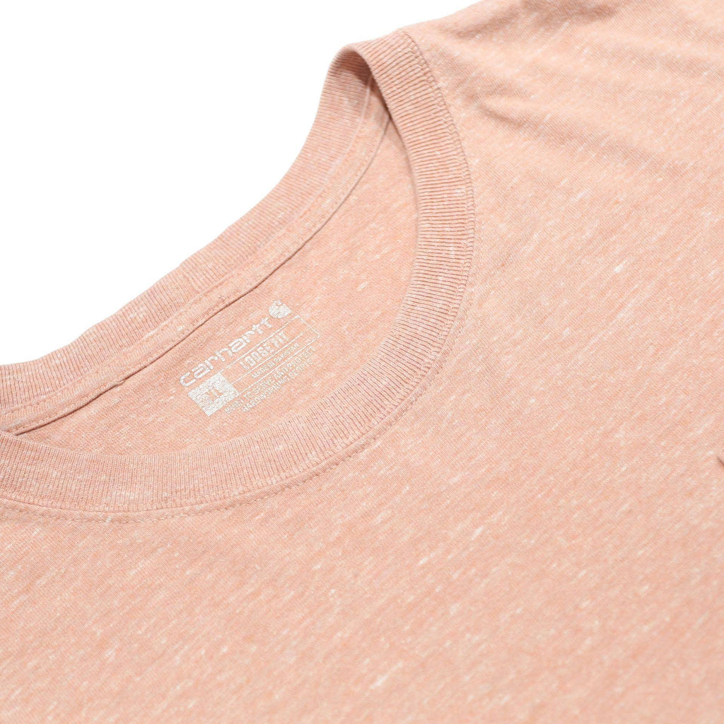 CARHARTT Mens Peach T-Shirt XL Short Sleeve Crew Neck Workwear Pocket