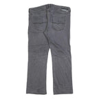 DIESEL Mens Jeans Grey Regular Straight Denim Medium W37 L30 Zip Closure