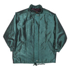 JG HOOK Womens Green Jacket XL Polyester Blend Plain Zip Casual Outerwear