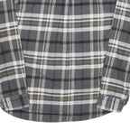 JACHS Mens Grey & Orange Cotton Plaid Shirt 2XL Long Sleeve Button Front