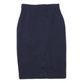 & OTHER STORIES Womens Navy Blue Pencil Knee Length Wool Blend Skirt S Tailored