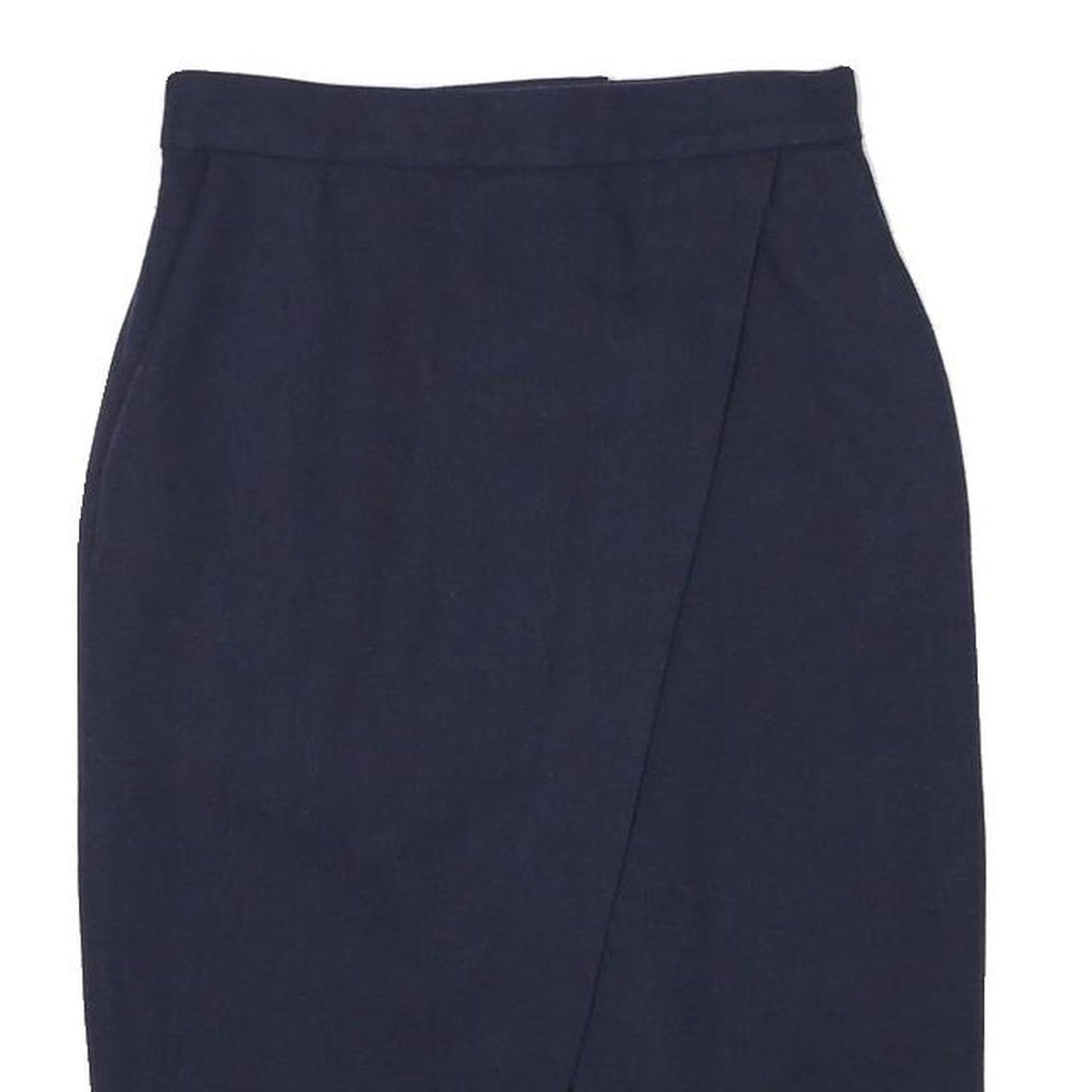 & OTHER STORIES Womens Navy Blue Pencil Knee Length Wool Blend Skirt S Tailored