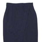 & OTHER STORIES Womens Navy Blue Pencil Knee Length Wool Blend Skirt S Tailored