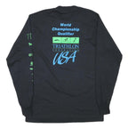 THE BEST Mens Black Tuxedo Brothers Duathlon Long Sleeve Crew Neck Graphic