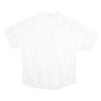 SPORTS Mens Hawaiian Shirt White Floral L