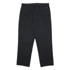 DICKIES Mens Black Cotton Blend Regular Fit Straight Trousers W38 L32 Workwear