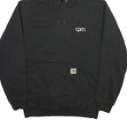 CARHARTT Mens Black Pullover Hoodie S Cotton Blend Workwear Casual
