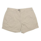 NAPAPIJRI Womens Shorts Beige Casual Plain UK 10 W32 Cotton Blend Comfortable