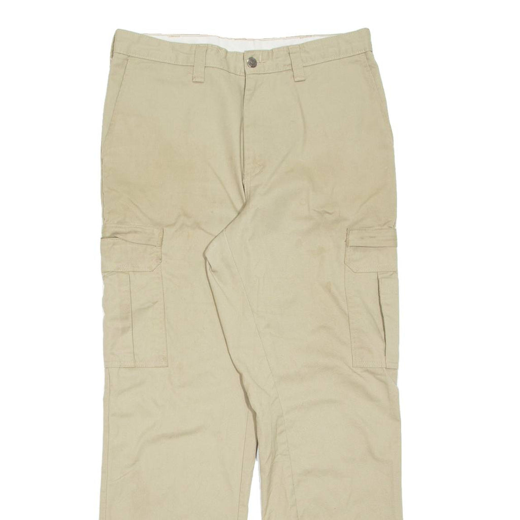 DICKIES Cargo Mens Trousers Beige Regular Straight W33 L31