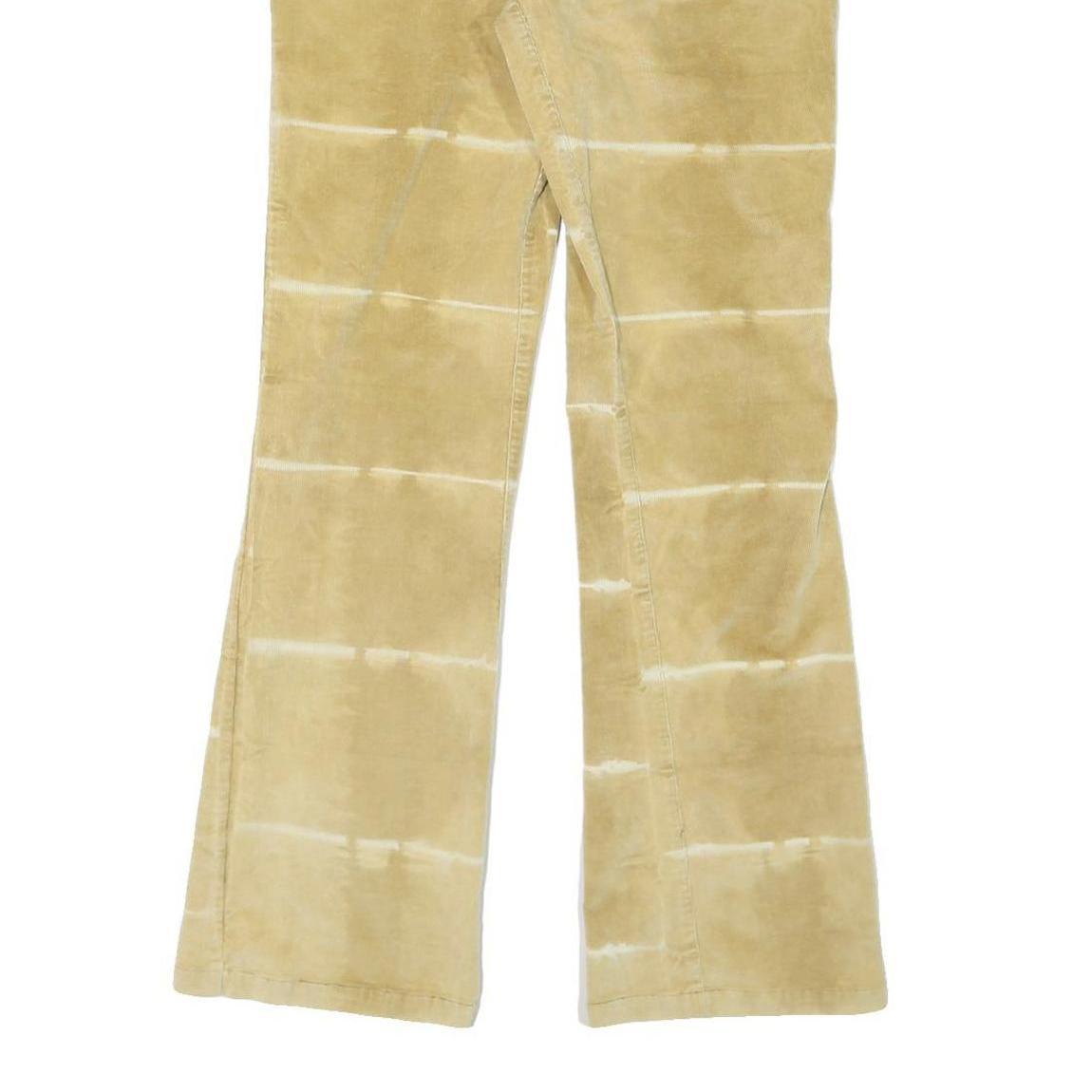GIN TONIC Womens Cotton Blend Beige Tie Dye Regular Flared Trousers W29 L33
