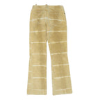 GIN TONIC Womens Cotton Blend Beige Tie Dye Regular Flared Trousers W29 L33