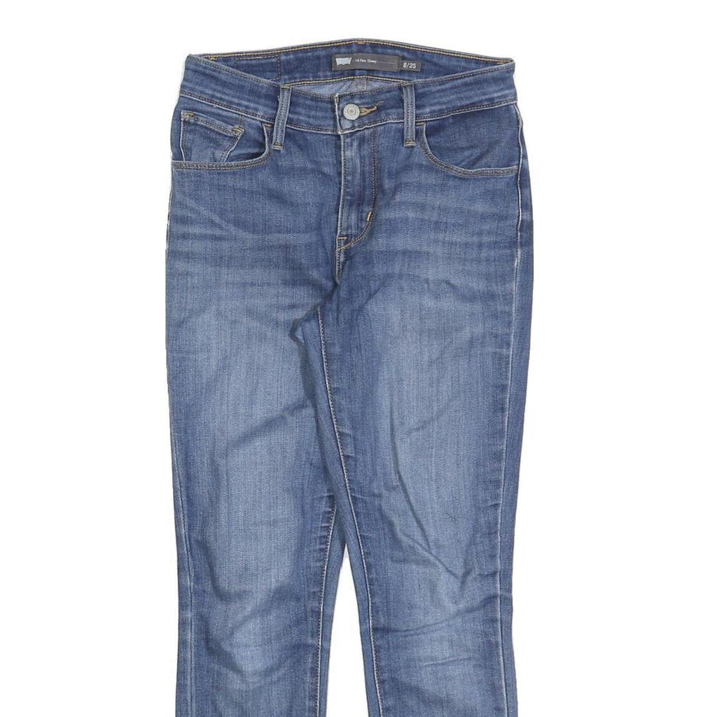 LEVI'S Womens Blue Slim Skinny Denim Medium Wash W25 L25 Stretch Cotton Jeans