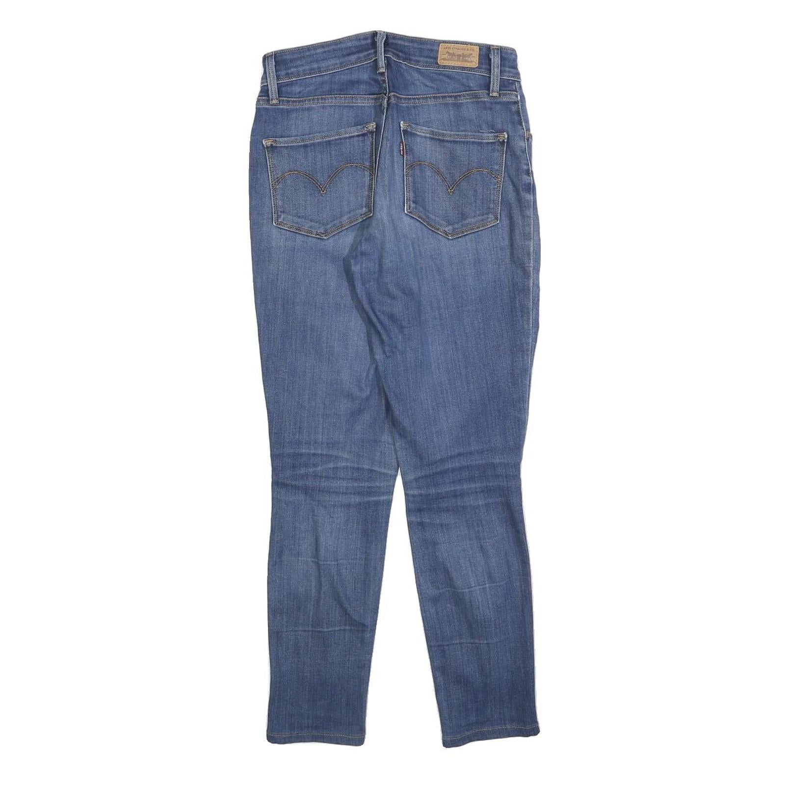 LEVI'S Womens Blue Slim Skinny Denim Medium Wash W25 L25 Stretch Cotton Jeans