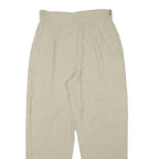 MANI Womens Relaxed Beige Acetate Trousers W30 L29 Paisley Zip Closure