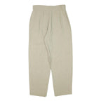 MANI Womens Relaxed Beige Acetate Trousers W30 L29 Paisley Zip Closure